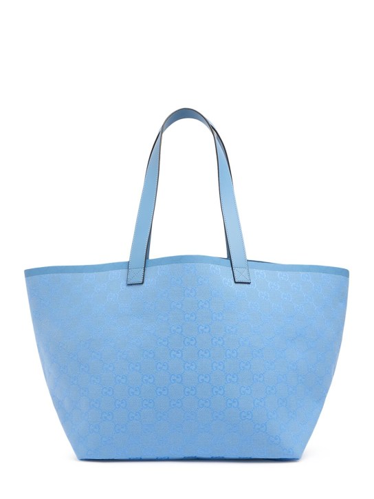 Gucci: Medium GG canvas tote bag - Mindful Azure - women_0 | Luisa Via Roma