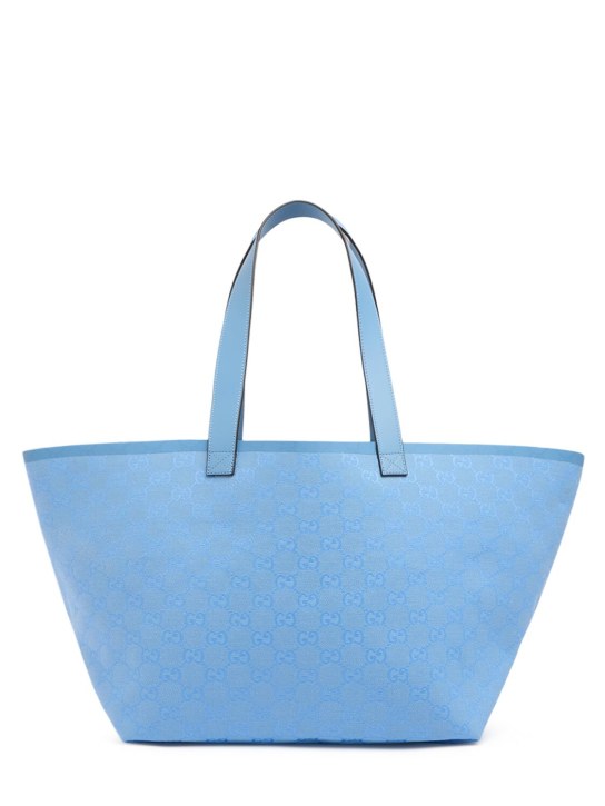 Gucci: Medium GG canvas tote bag - Mindful Azure - women_0 | Luisa Via Roma