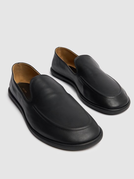 The Row: Canal leather loafers - Black - women_2 | Luisa Via Roma