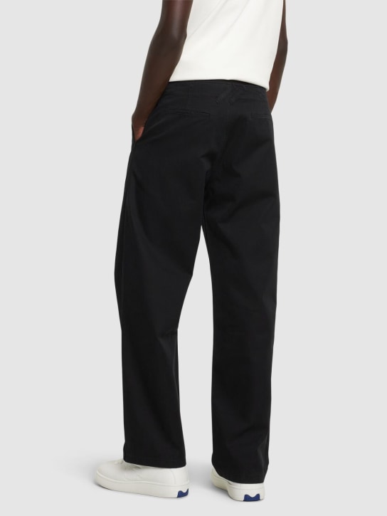 Burberry: Cotton chino pants - Black - men_2 | Luisa Via Roma