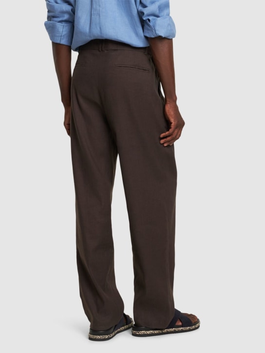 Commas: Tailored straight pants - Chocolate - men_2 | Luisa Via Roma