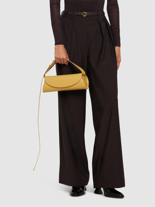 Jil Sander: Small Cannolo leather shoulder bag - women_2 | Luisa Via Roma