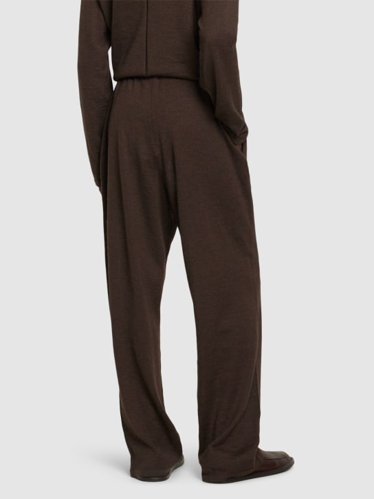 The Row: Darvi wool & silk pants - Brown - men_2 | Luisa Via Roma