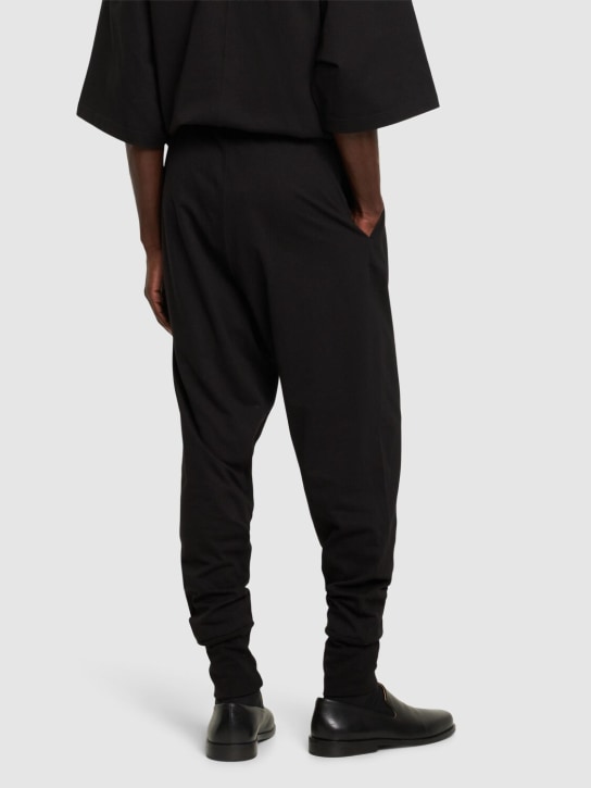 The Row: Pantaloni in cotone morbido - Nero - men_2 | Luisa Via Roma