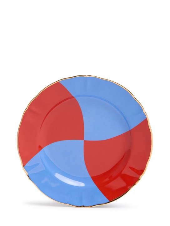 Bitossi Home: Piatto da dessert Talismano - Blu/Rosso - ecraft_0 | Luisa Via Roma