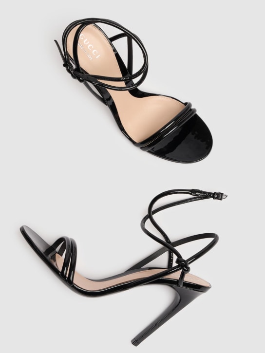 Gucci: 105mm Alma patent leather sandals - Schwarz - women_1 | Luisa Via Roma
