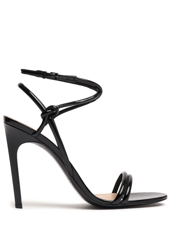 Gucci: 105mm Alma patent leather sandals - Siyah - women_0 | Luisa Via Roma
