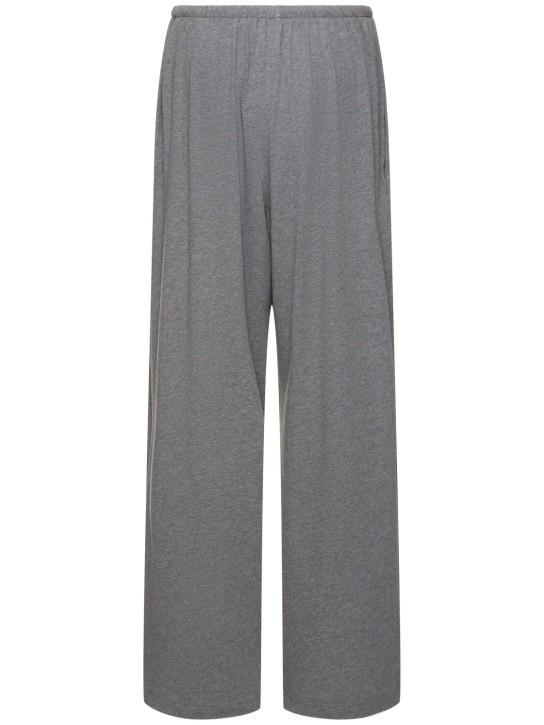 The Row: Pantaloni larghi Lanuit in jersey di cotone - Grigio - women_4 | Luisa Via Roma