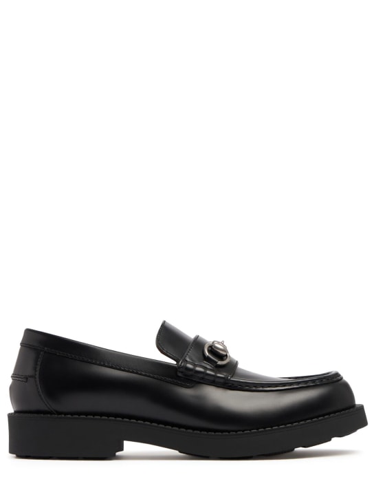 Gucci: Taemin leather loafers - Black - men_0 | Luisa Via Roma