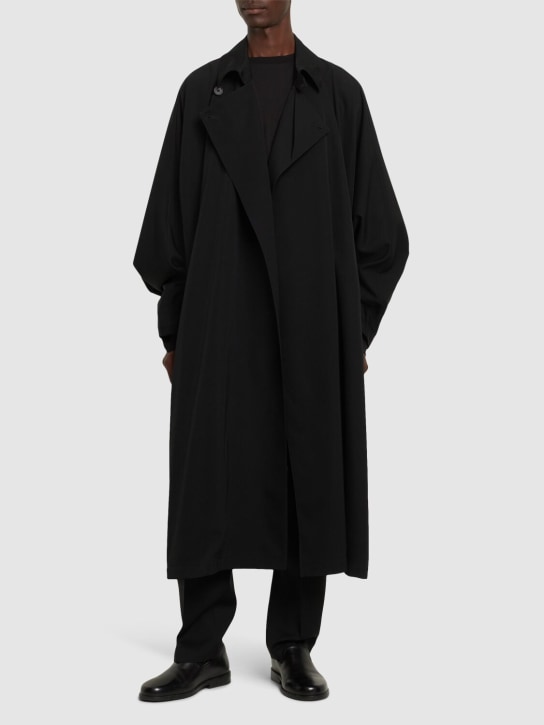 The Row: Cappotto lungo Bernardo in lana - Nero - men_1 | Luisa Via Roma