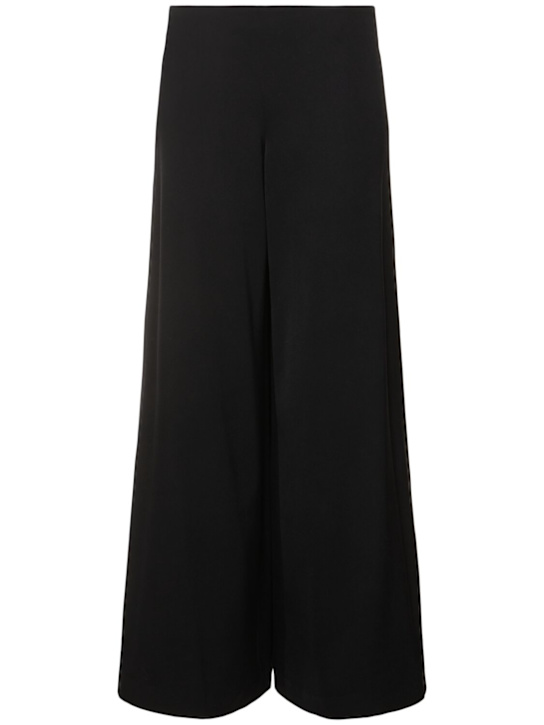 The Row: Dela wool wide pants - Black - women_0 | Luisa Via Roma