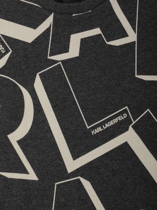 Karl Lagerfeld: Printed cotton jersey t-shirt - kids-boys_1 | Luisa Via Roma