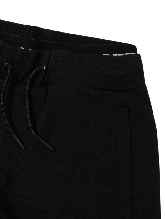 Karl Lagerfeld: Pantalon de jogging en coton mélangé - Noir - kids-girls_1 | Luisa Via Roma