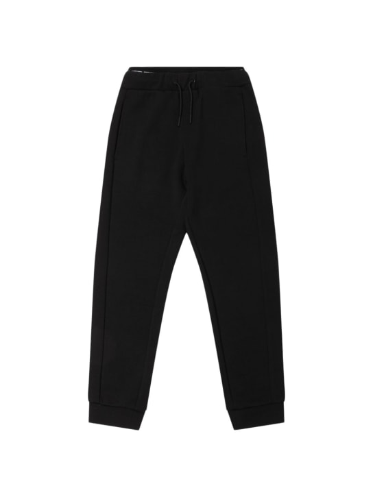 Karl Lagerfeld: Pantalones deportivos de algodón - Negro - kids-boys_0 | Luisa Via Roma
