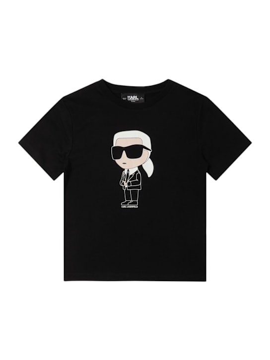 Karl Lagerfeld: Cotton jersey t-shirt - kids-girls_0 | Luisa Via Roma