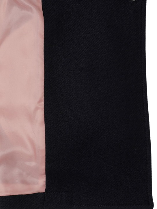 Lanvin: Mantel aus Wollmischung - Schwarz - kids-girls_3 | Luisa Via Roma