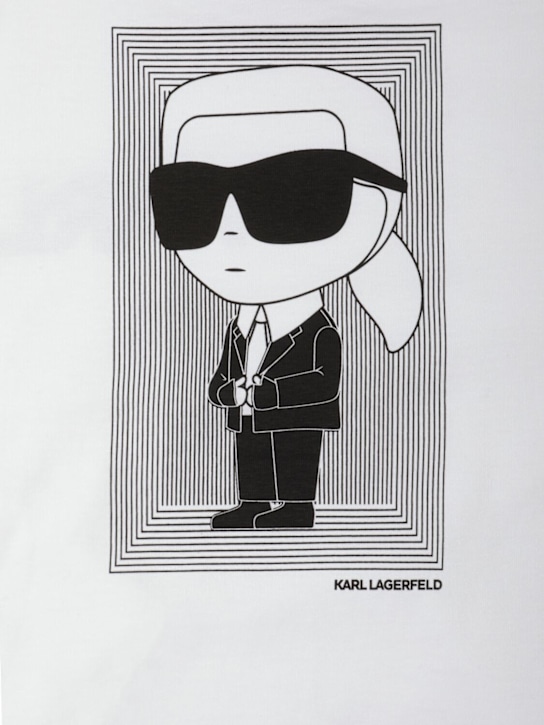 Karl Lagerfeld: コットンジャージー長袖Tシャツ - kids-boys_1 | Luisa Via Roma