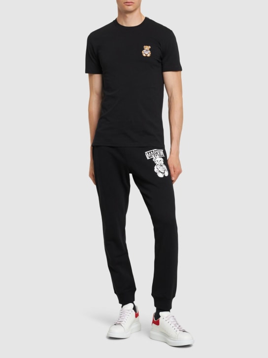 Moschino: Teddy patch short sleeve t-shirt - men_1 | Luisa Via Roma
