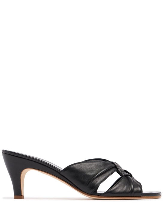 The Row: 65mm Soft Knot leather sandals - Black - women_0 | Luisa Via Roma