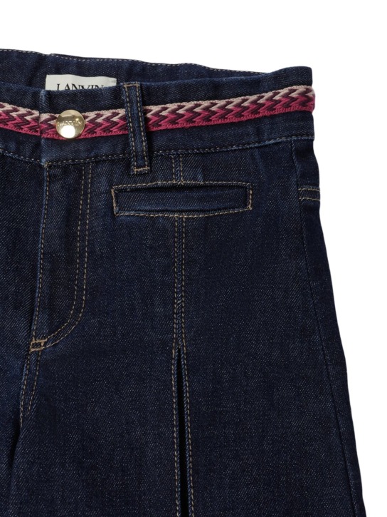 Lanvin: Cotton blend jeans - Blue - kids-girls_1 | Luisa Via Roma