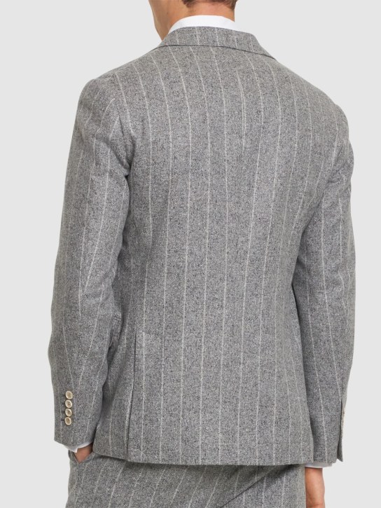 Brunello Cucinelli: Leisure silk blend suit - Light Grey - men_2 | Luisa Via Roma