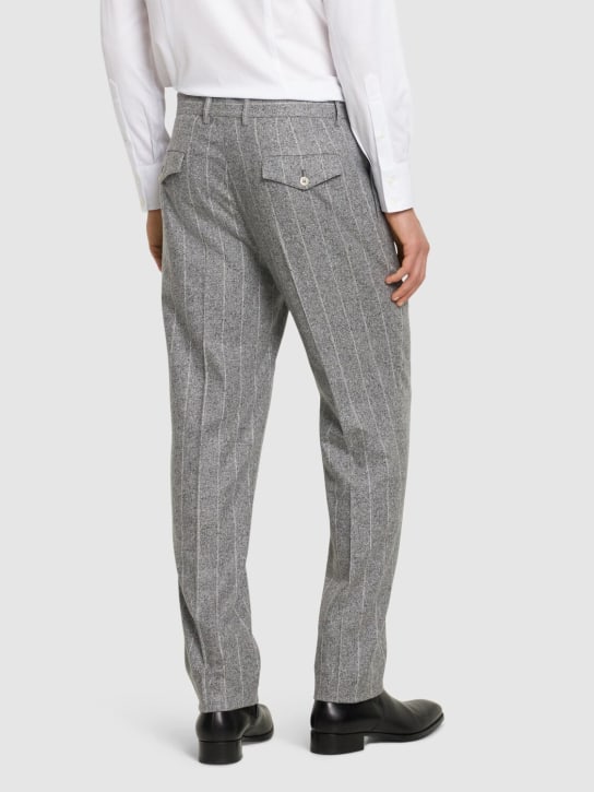 Brunello Cucinelli: Leisure silk blend suit - Light Grey - men_3 | Luisa Via Roma