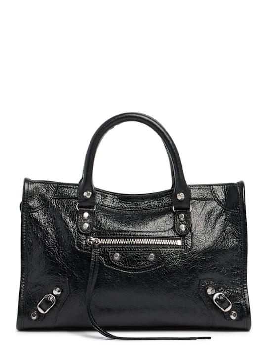 Balenciaga: Small Le City Arena Lamb bag - Black - women_0 | Luisa Via Roma