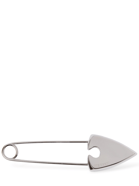 Alexander McQueen: Arrow brass safety pin - Silver - women_0 | Luisa Via Roma