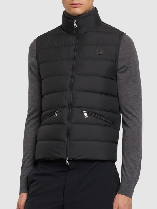 Moncler: Treompan tech down gilet - men_2 | Luisa Via Roma