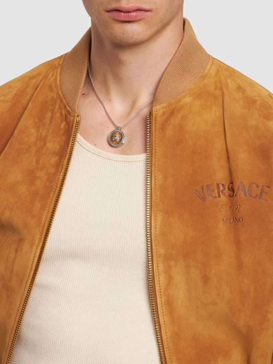 Versace: Medusa charm necklace - Gold - men_1 | Luisa Via Roma