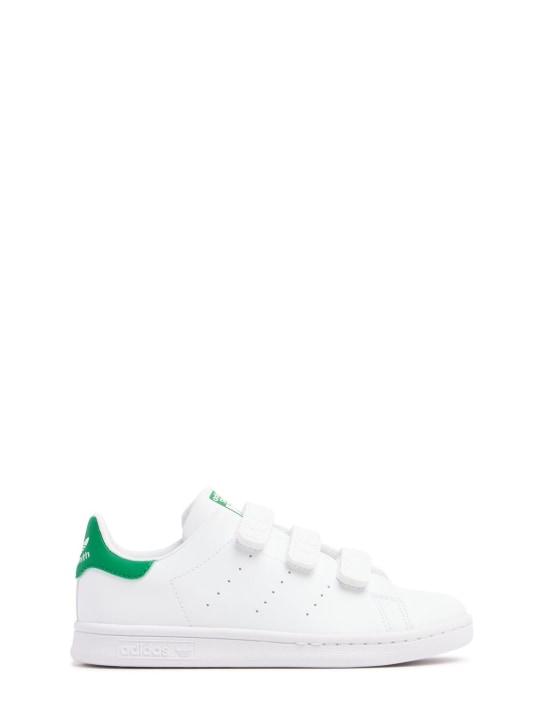 adidas Originals: Sneakers Stan Smith - Bianco/Verde - kids-girls_0 | Luisa Via Roma