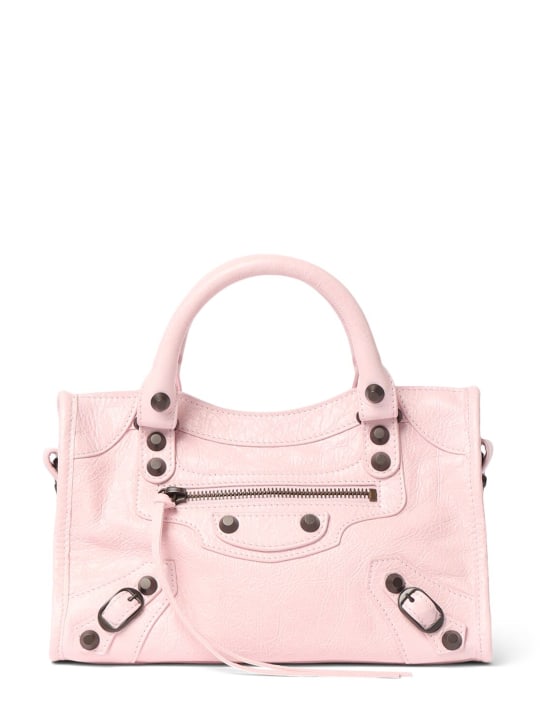 Balenciaga: Mini Le City Arena Lamb bag - Petal Pink - women_0 | Luisa Via Roma