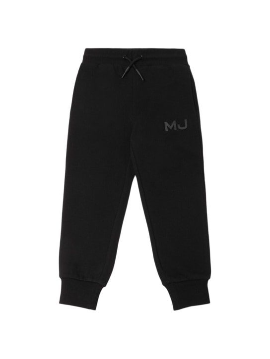 Marc Jacobs: 棉质毛巾布运动裤 - 黑色 - kids-boys_0 | Luisa Via Roma