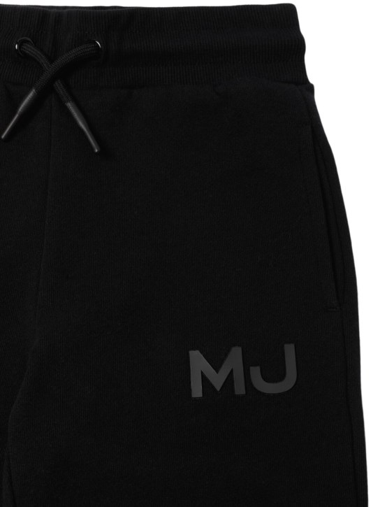 Marc Jacobs: 棉质毛巾布运动裤 - 黑色 - kids-girls_1 | Luisa Via Roma