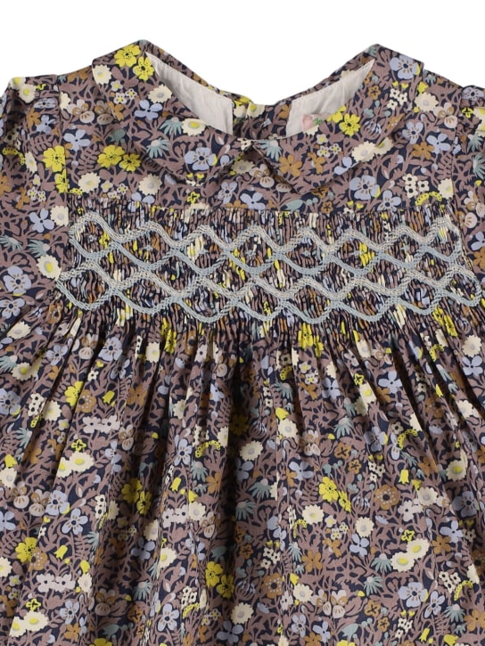 Bonpoint: Printed cotton poplin dress - Multicolor - kids-girls_1 | Luisa Via Roma