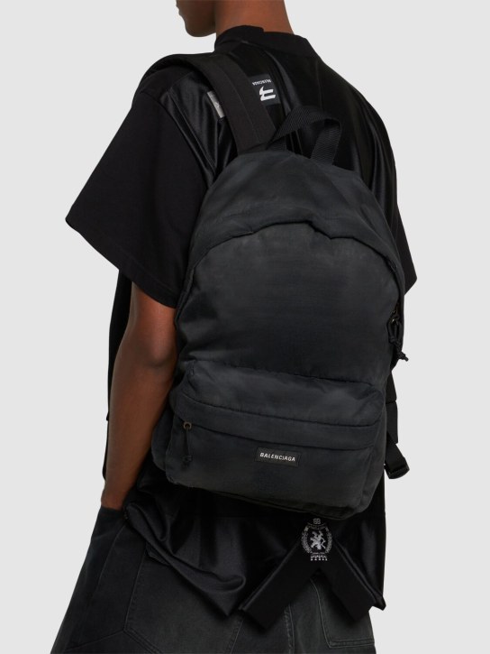 Balenciaga: Wimbledon nylon backpack - Black - men_2 | Luisa Via Roma