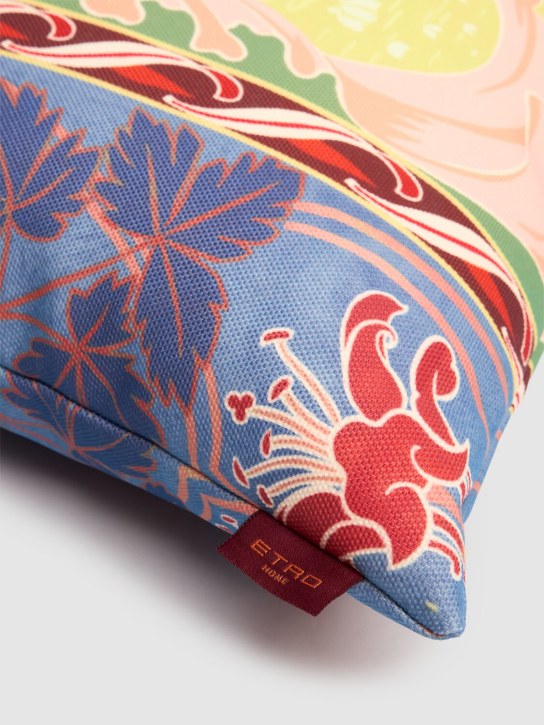 Etro: Summer printed cushion - Multicolor - ecraft_1 | Luisa Via Roma
