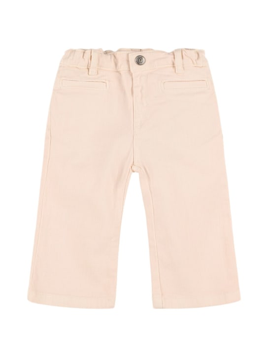 Bonpoint: Stretch cotton jeans - Light Pink - kids-boys_0 | Luisa Via Roma