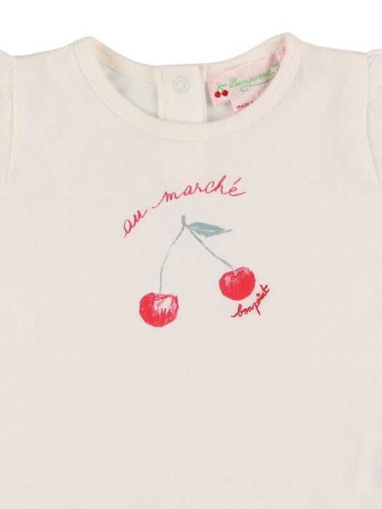 Bonpoint: Bedrucktes T-Shirt aus Baumwolljersey - Weiß - kids-girls_1 | Luisa Via Roma