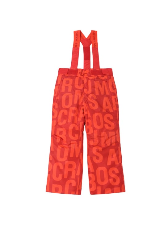 Marc Jacobs: 聚酯monogram滑雪裤 - 红色/橙色 - kids-girls_0 | Luisa Via Roma