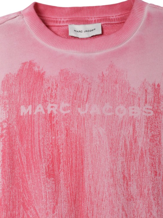 Marc Jacobs: Cotton crewneck sweatshirt - Pembe - kids-girls_1 | Luisa Via Roma