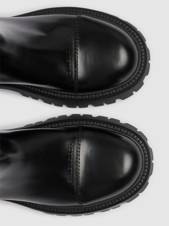Balenciaga: Tractor Bootie L20 leather boots - Black - men_3 | Luisa Via Roma
