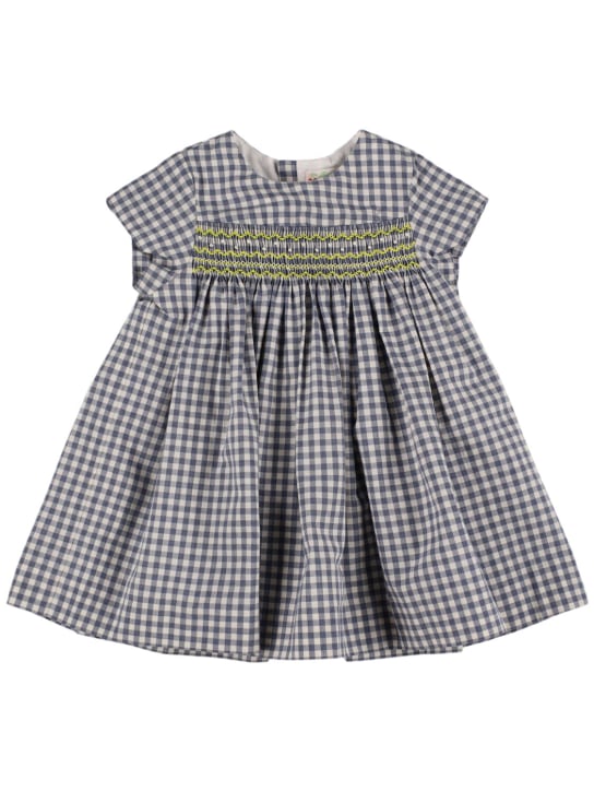 Bonpoint: Gingham cotton dress - Multicolore - kids-girls_0 | Luisa Via Roma