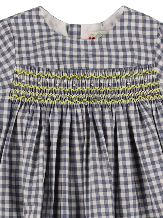 Bonpoint: Gingham cotton dress - Bunt - kids-girls_1 | Luisa Via Roma