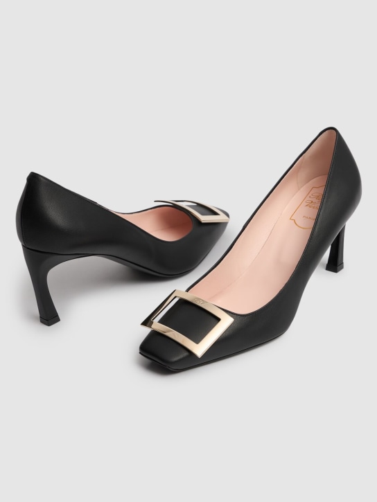 Roger Vivier: 70mm Belle Vivier leather pumps - Black - women_2 | Luisa Via Roma