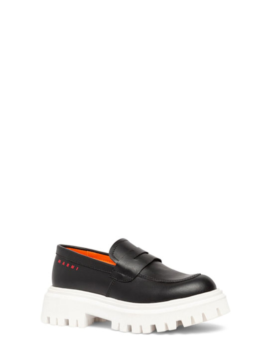 Marni Junior: レザーローファー - kids-girls_1 | Luisa Via Roma