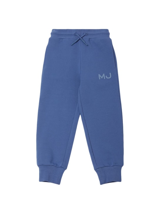 Marc Jacobs: Pantalones deportivos de algodón de rizo - Azul - kids-girls_0 | Luisa Via Roma