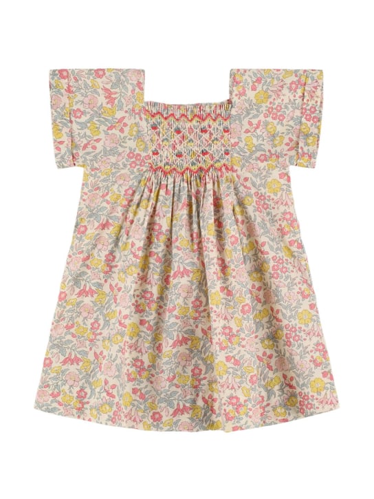 Bonpoint: Printed cotton poplin dress - Multicolore - kids-girls_0 | Luisa Via Roma