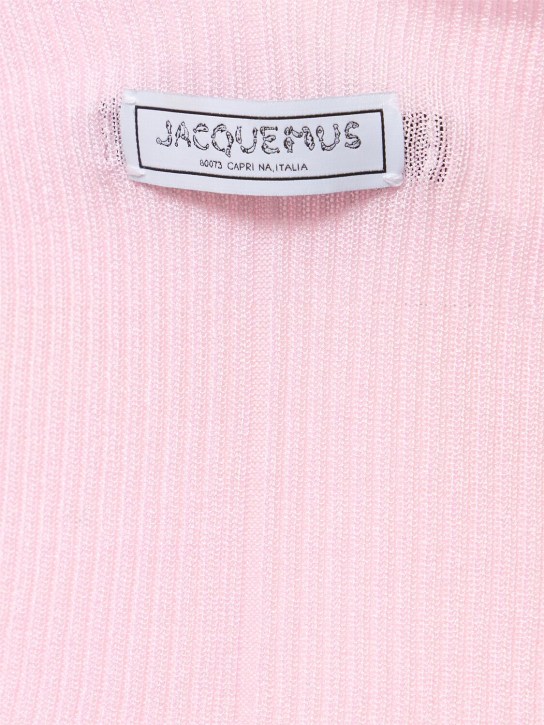 Jacquemus: La Maille Spallina viscose camisole - Pink - women_1 | Luisa Via Roma