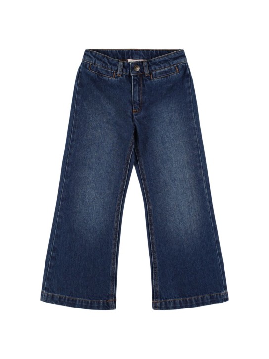 Bonpoint: Cotton denim jeans - Blau - kids-girls_0 | Luisa Via Roma